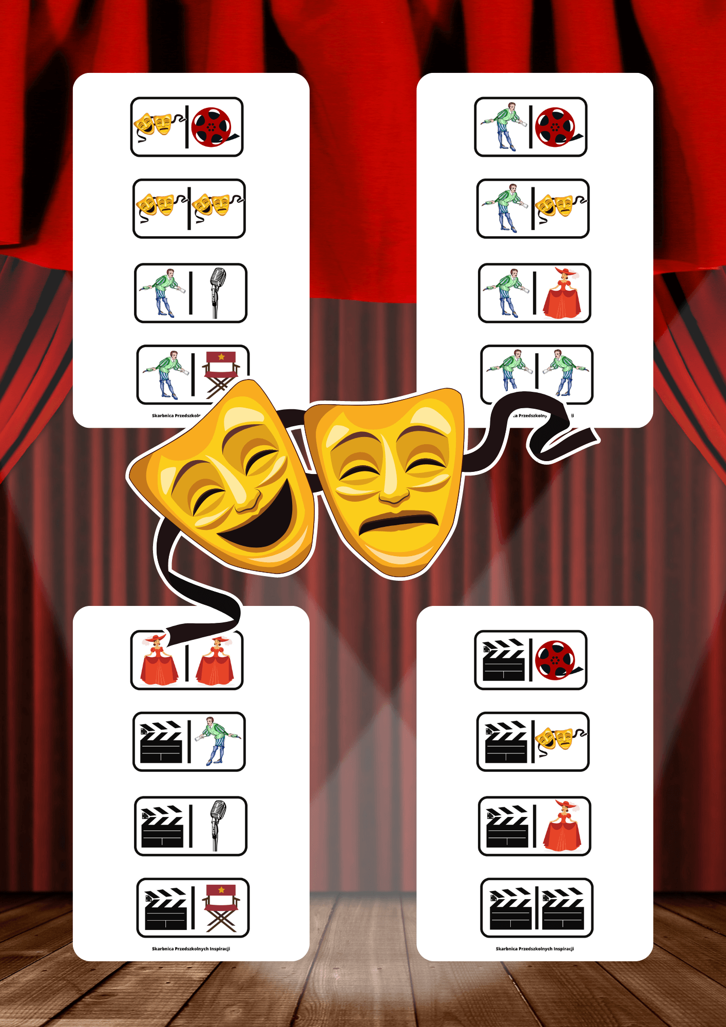 Gra Domino - Teatr PDF dla dzieci - edu - skarbnica.pl