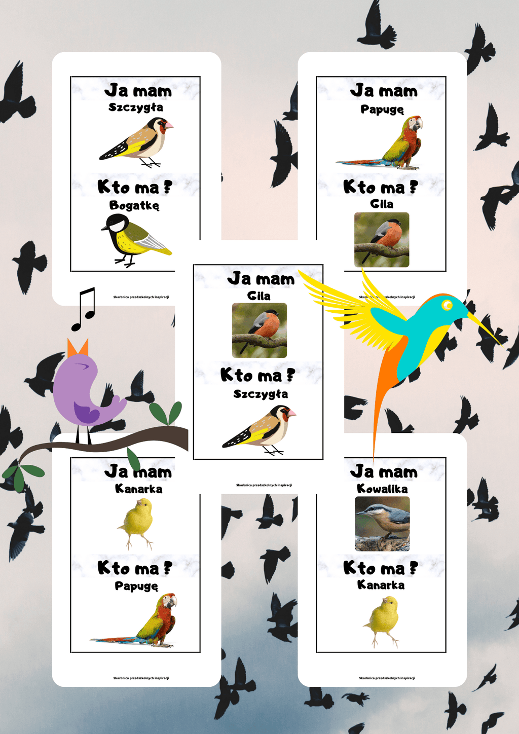 Gra Ja Mam, Kto Ma? – Ptaki PDF - edu - skarbnica.pl