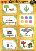 Gra planszowa Dinozaury - zestaw PDF - edu - skarbnica.pl