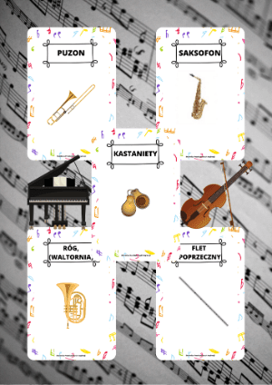 Instrumenty Muzyczne zestaw dla dzieci - edu - skarbnica.pl