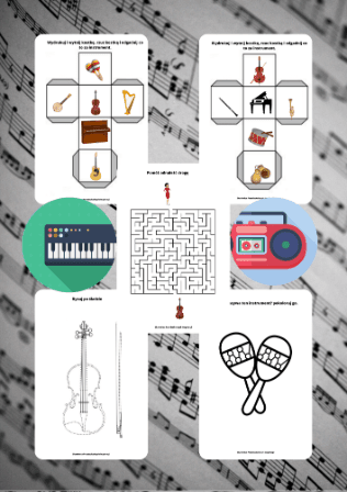 Instrumenty Muzyczne zestaw dla dzieci - edu - skarbnica.pl