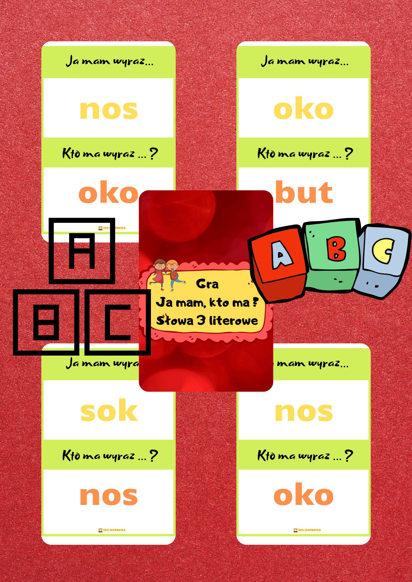 Ja Mam, Kto Ma? – wyrazy 3 literowe - edu - skarbnica.pl