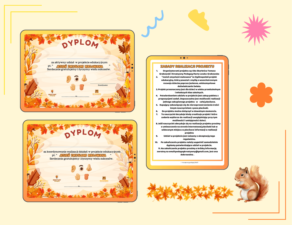 „Jesień zmysłami malowana” - projekt edukacyjny - edu - skarbnica.pl