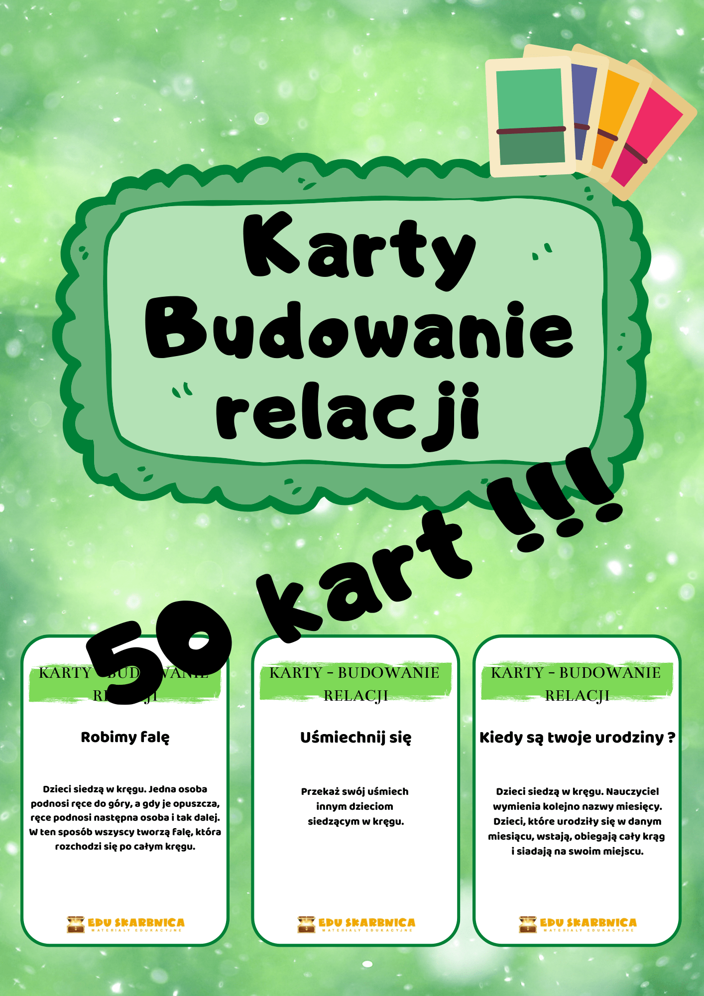 Karty - Budowanie relacji PDF dla dzieci - edu - skarbnica.pl
