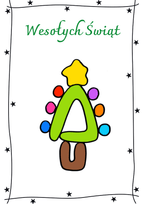 Karty do wyklejania - Boże narodzenie - edu - skarbnica.pl