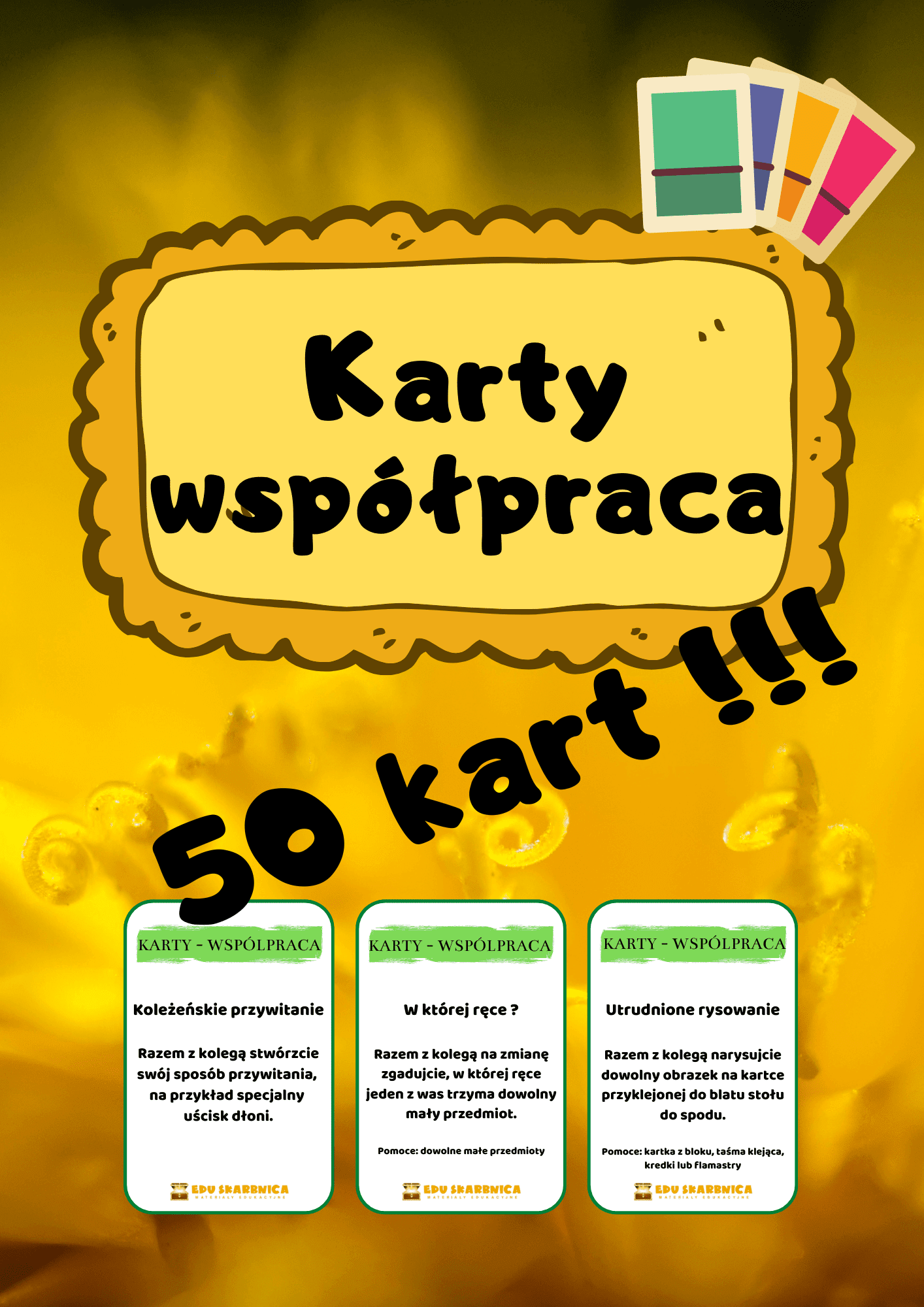 Karty - Współpraca PDF dla dzieci - edu - skarbnica.pl
