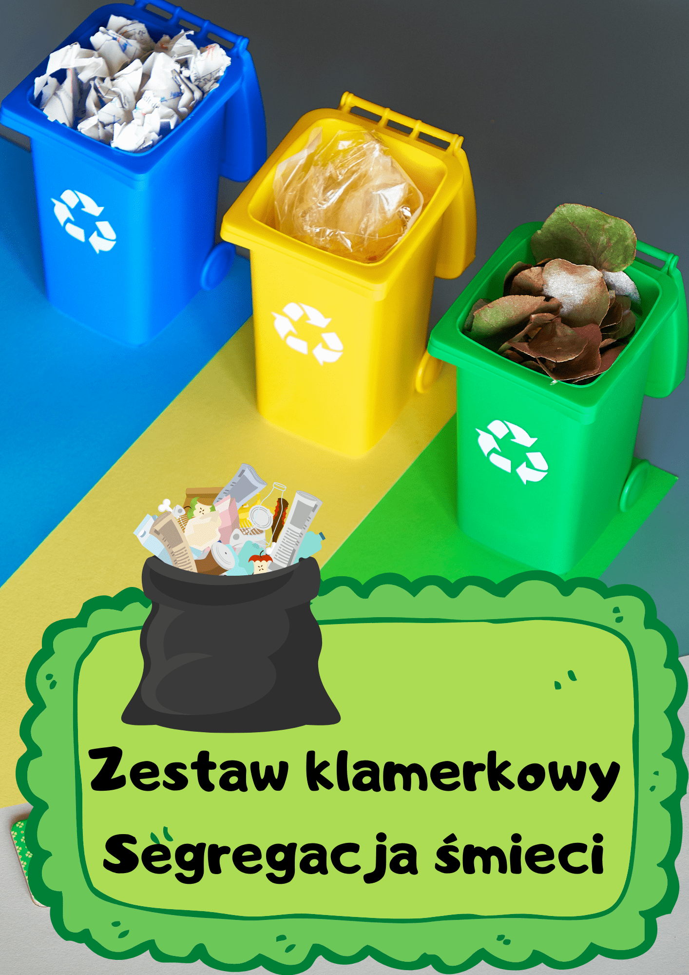 Klamerkowe - segregacja śmieci ( dzień ziemi ) - edu - skarbnica.pl