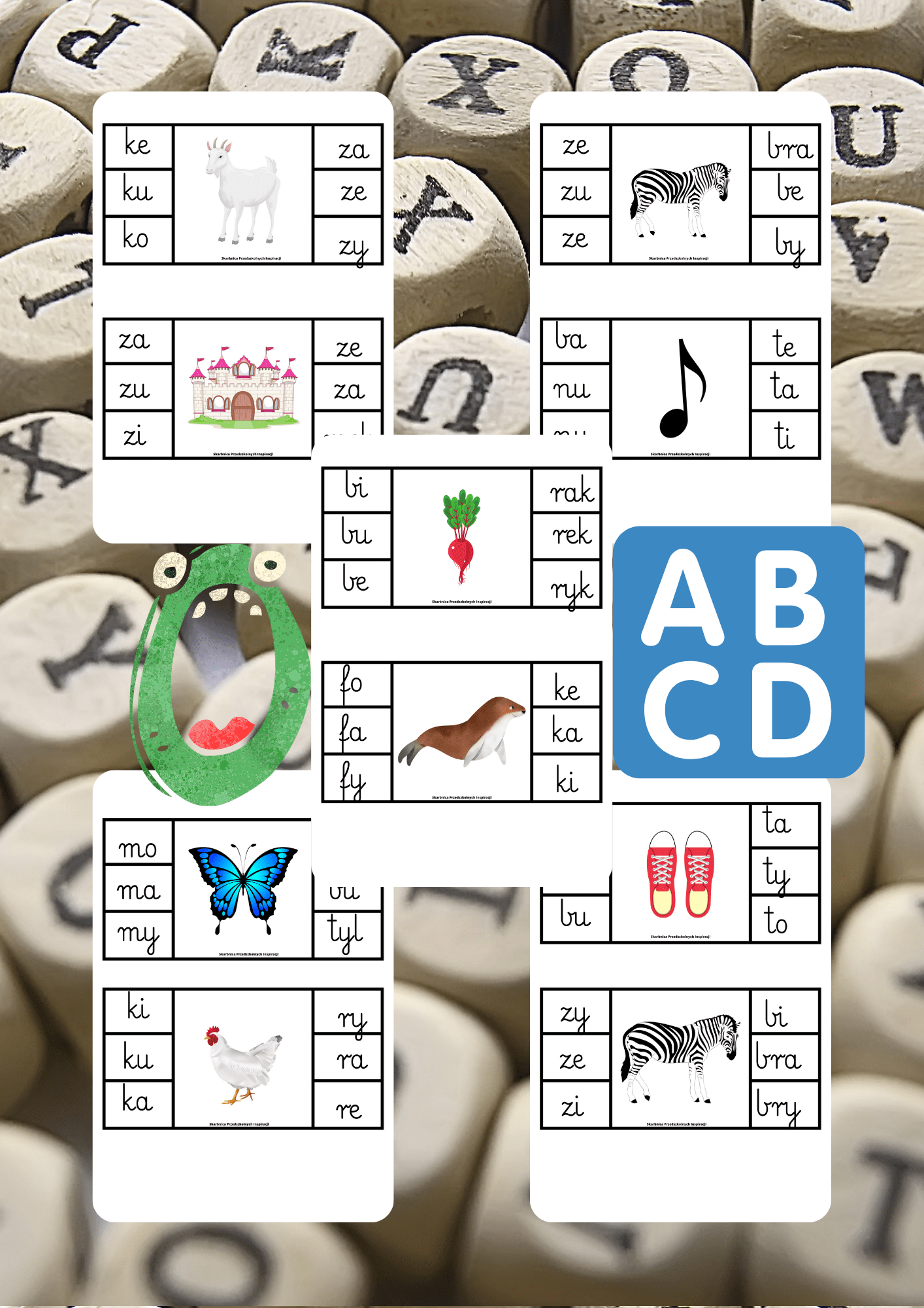 Klamerkowe sylaby PDF dla dzieci - edu - skarbnica.pl