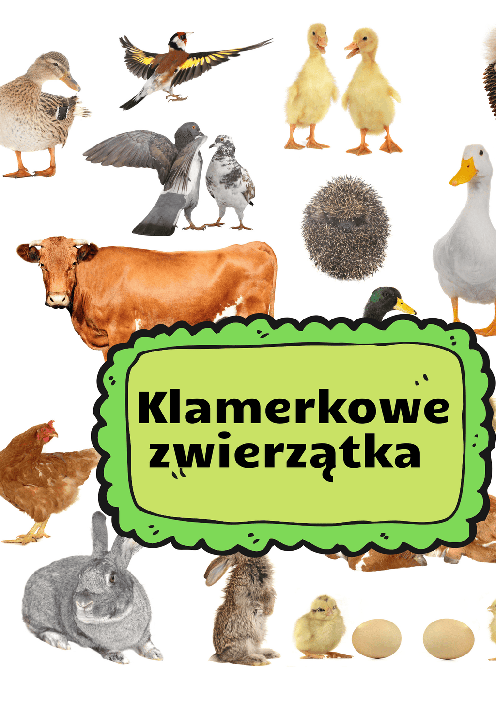 Klamerkowe zwierzęta dla dzieci - edu - skarbnica.pl