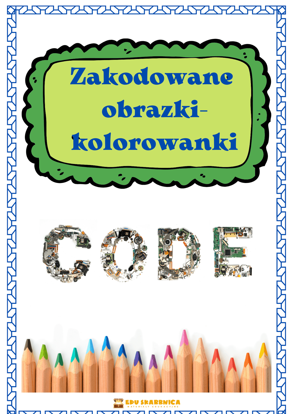 Kolorowanie według kodu PDF dla dzieci - edu - skarbnica.pl