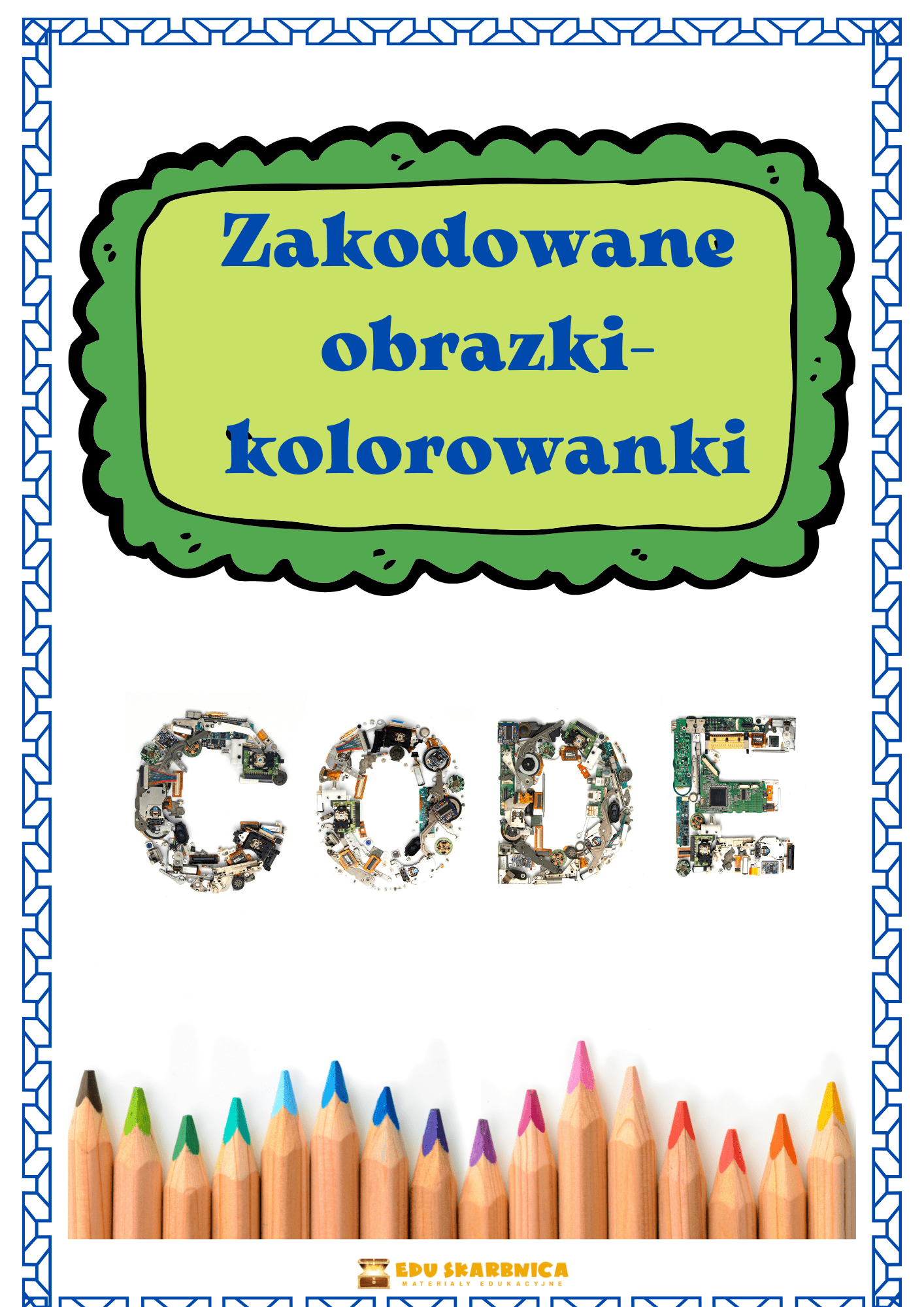 Kolorowanie według kodu PDF dla dzieci - edu - skarbnica.pl