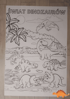 Kolorowanka XL - Dinozaury PDF - edu - skarbnica.pl