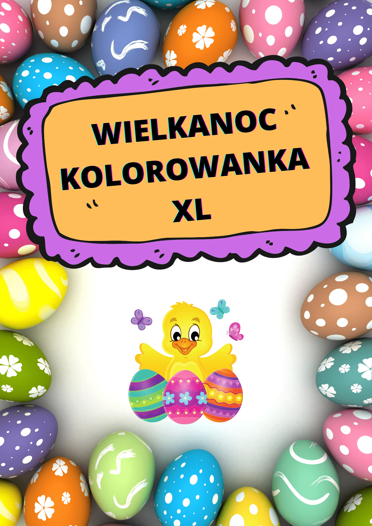 Kolorowanka XL - Wielkanoc PDF - edu - skarbnica.pl