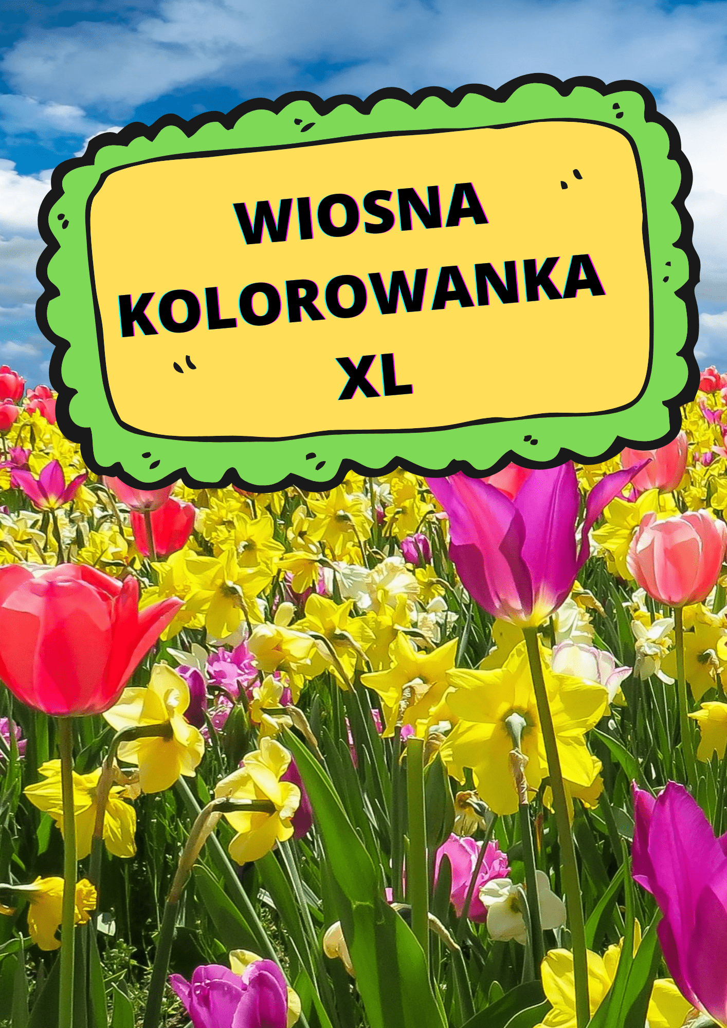 Kolorowanka XL - Wiosna PDF dla dzieci - edu - skarbnica.pl
