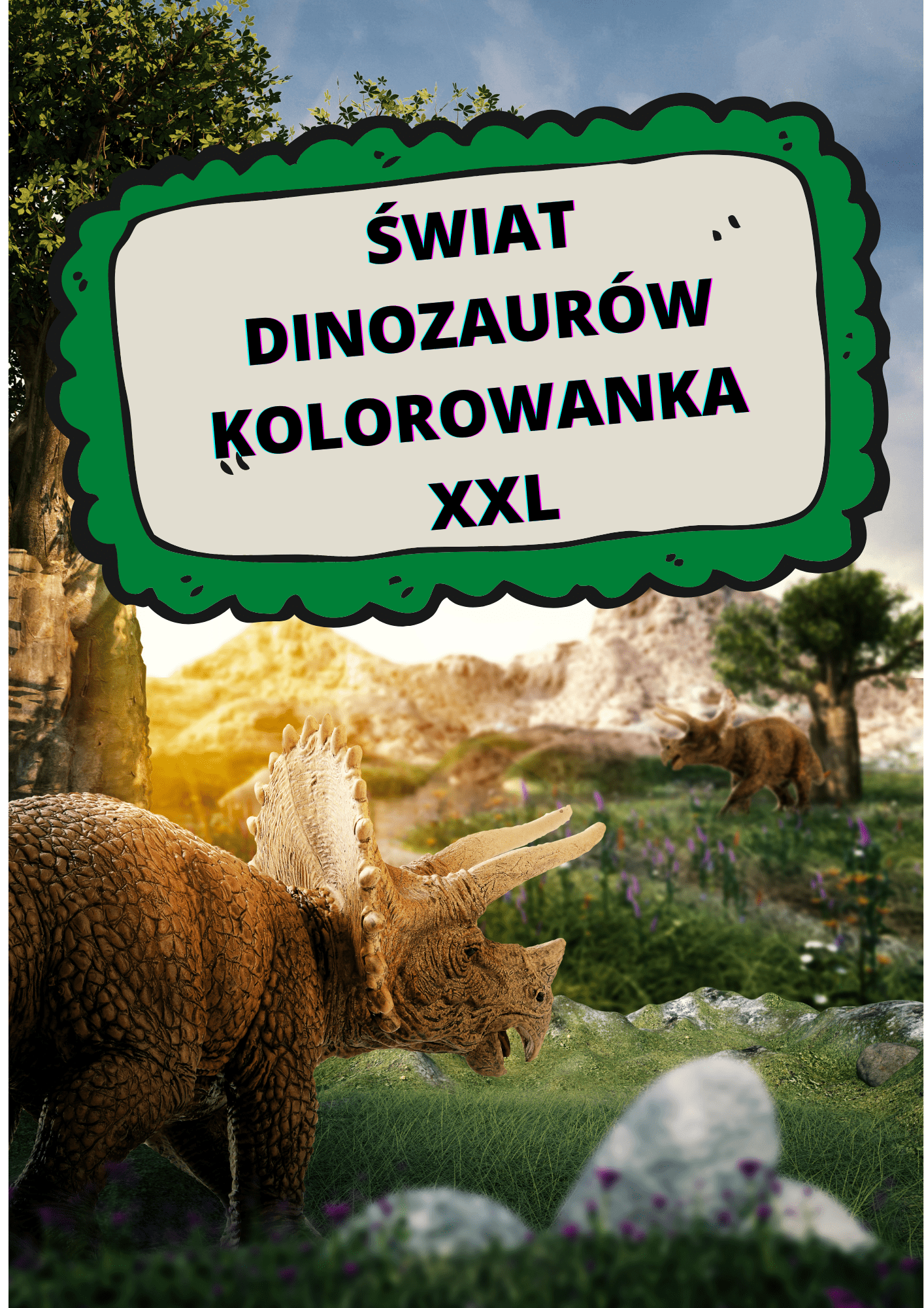 Kolorowanka XXL - Dinozaury PDF - edu - skarbnica.pl