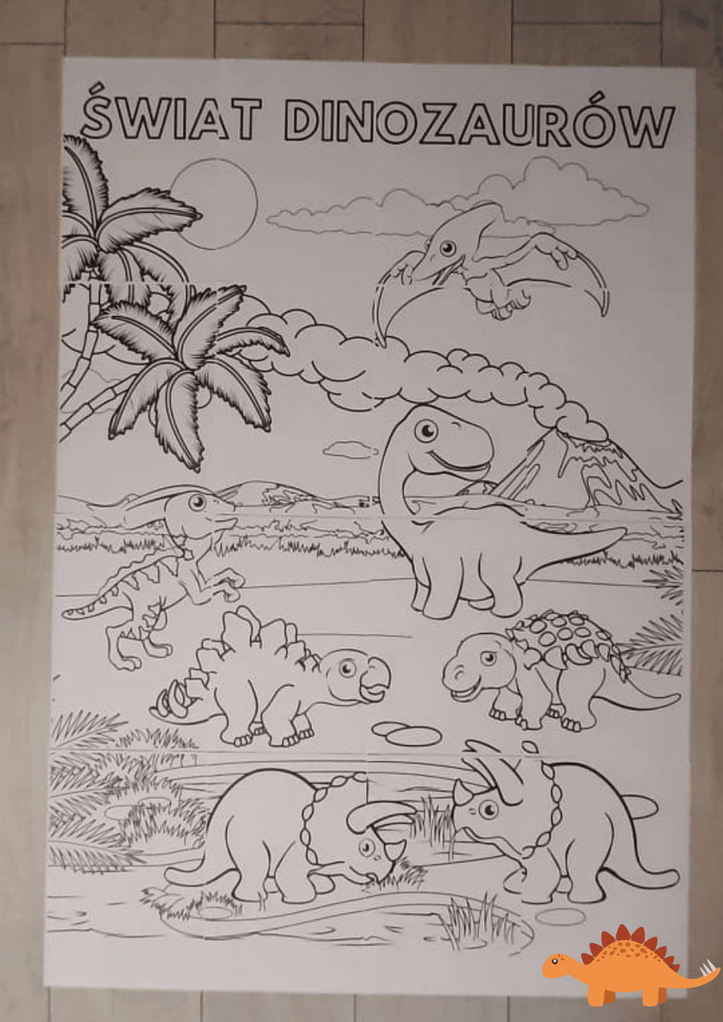 Kolorowanka XXL - Dinozaury PDF - edu - skarbnica.pl