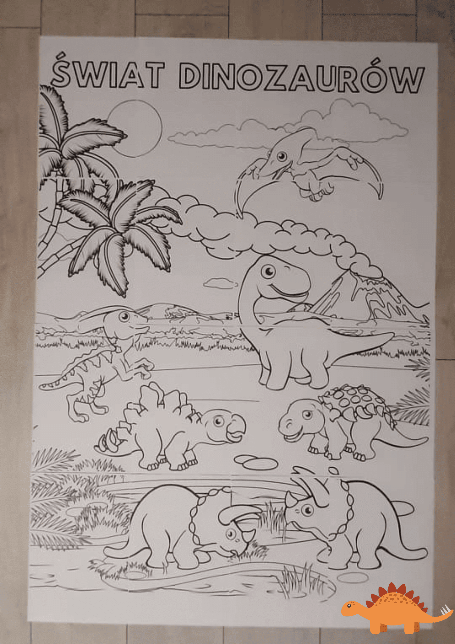 Kolorowanka XXL - Dinozaury PDF - edu - skarbnica.pl
