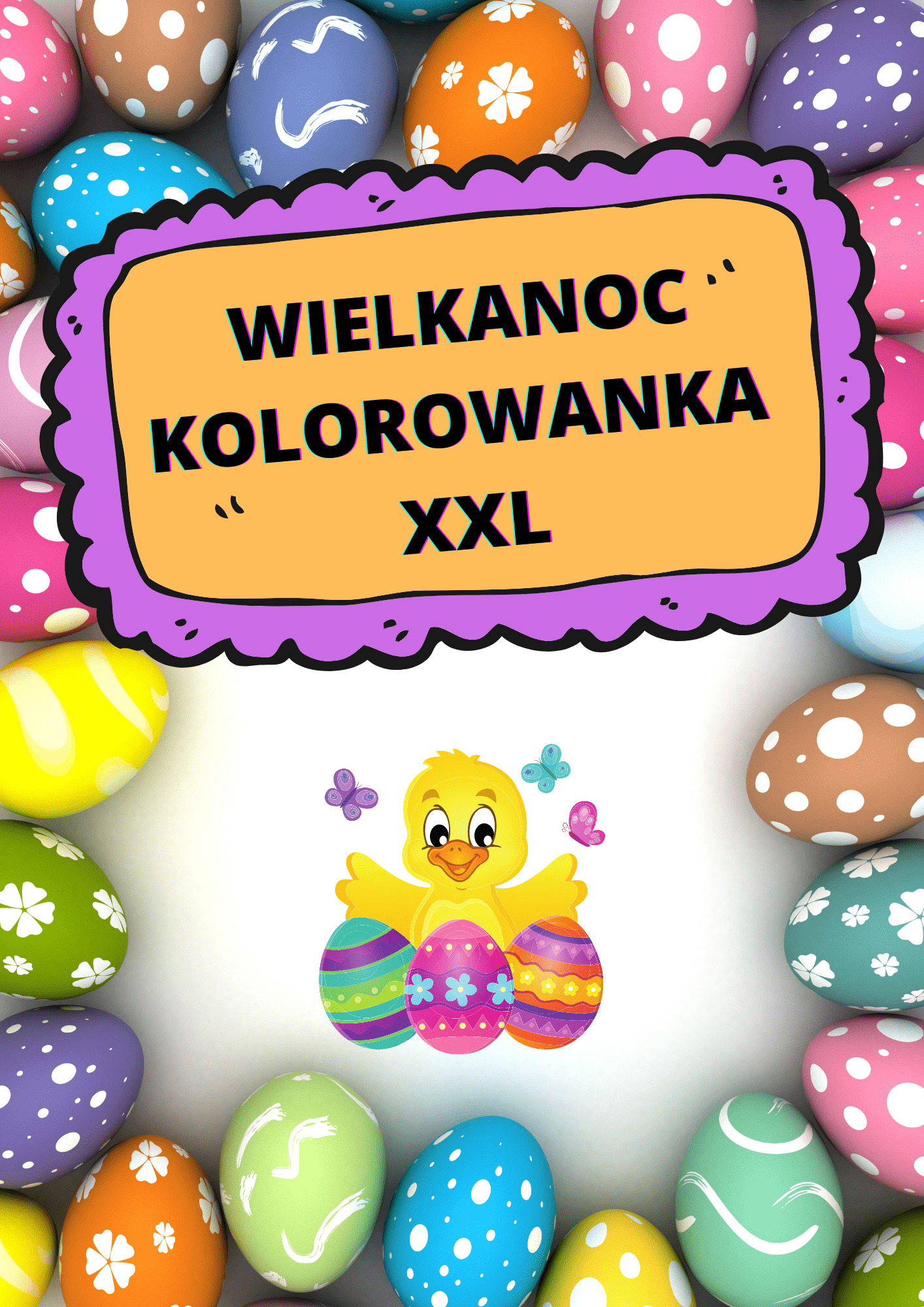 Kolorowanka XXL - Wielkanoc PDF - edu - skarbnica.pl
