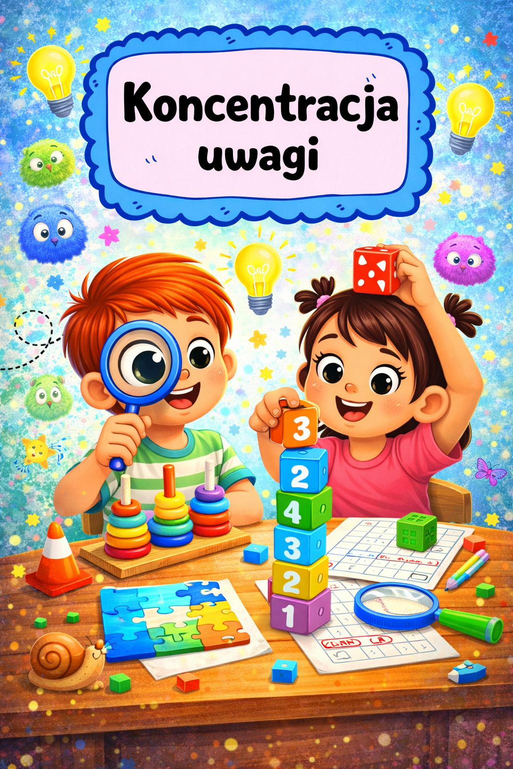 Koncentracja uwagi zestaw PDF + prezentacja - edu - skarbnica.pl