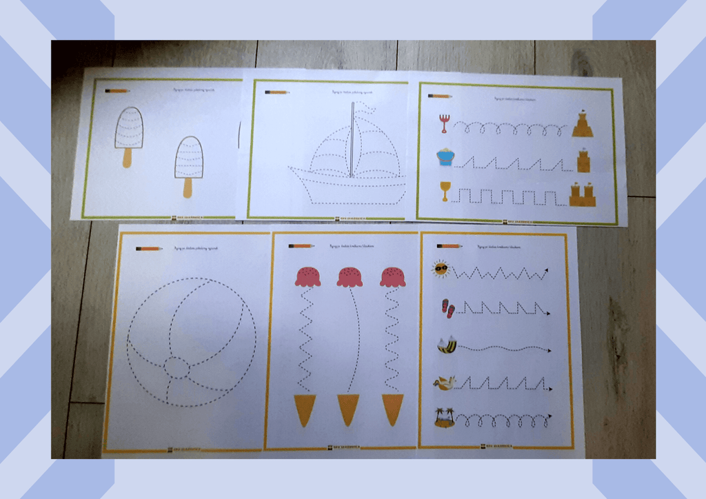 Lato i wakacje grafomotoryka PDF - edu - skarbnica.pl