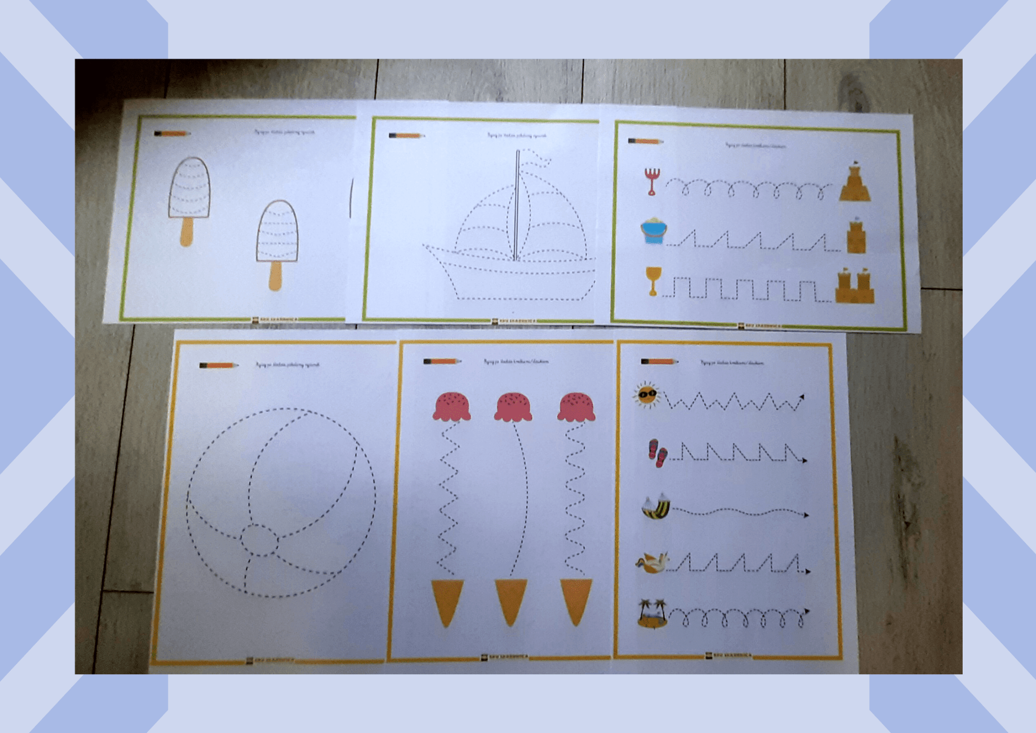 Lato i wakacje grafomotoryka PDF - edu - skarbnica.pl