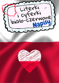 Literki i cyferki - wzór polska - edu - skarbnica.pl