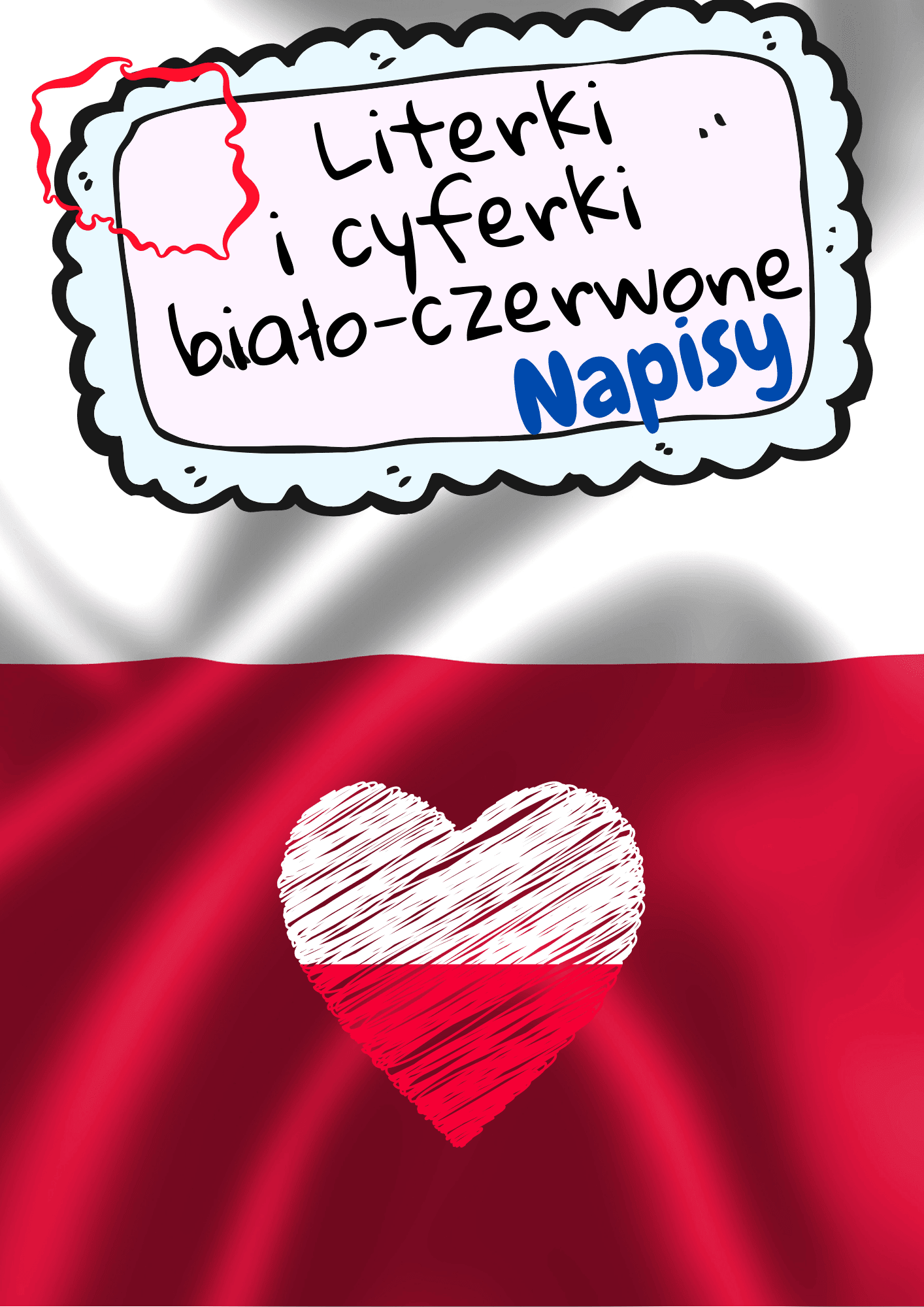 Literki i cyferki - wzór polska - edu - skarbnica.pl