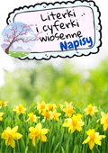 Literki i cyferki - wzór wiosenne - edu - skarbnica.pl