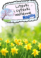 Literki i cyferki - wzór wiosenne - edu - skarbnica.pl