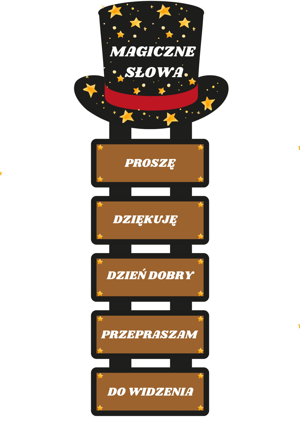 Magiczne słowa - zestaw PDF dla dzieci - edu - skarbnica.pl