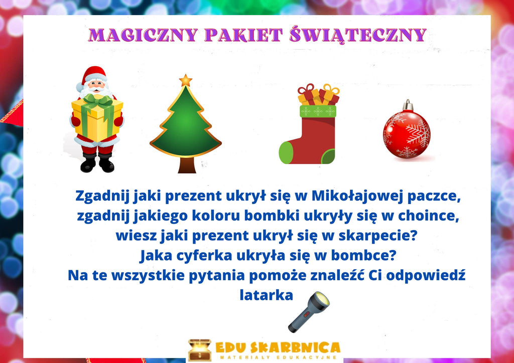 Magiczny pakiet Boże narodzenie z latarką - edu - skarbnica.pl