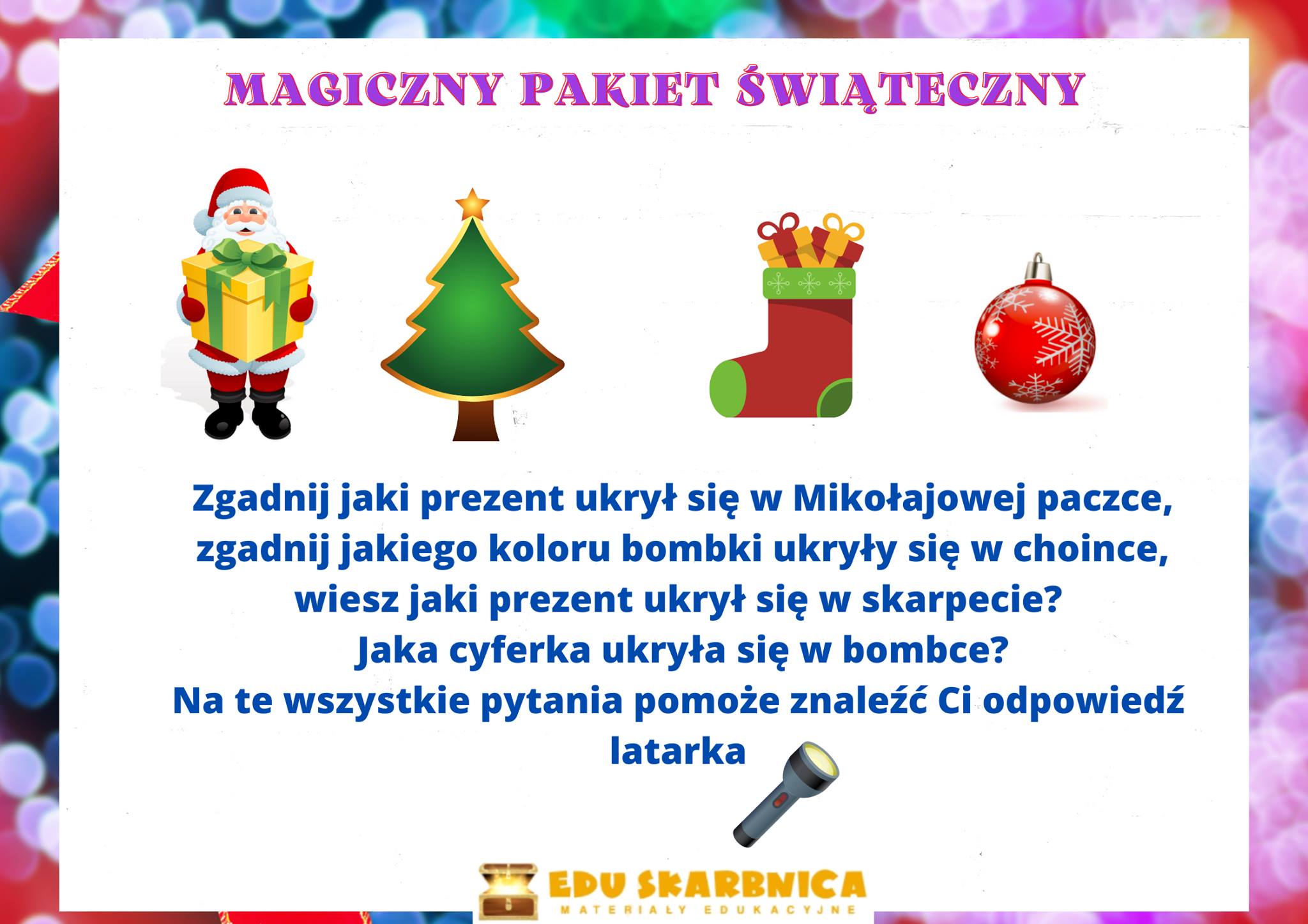 Magiczny pakiet Boże narodzenie z latarką - edu - skarbnica.pl
