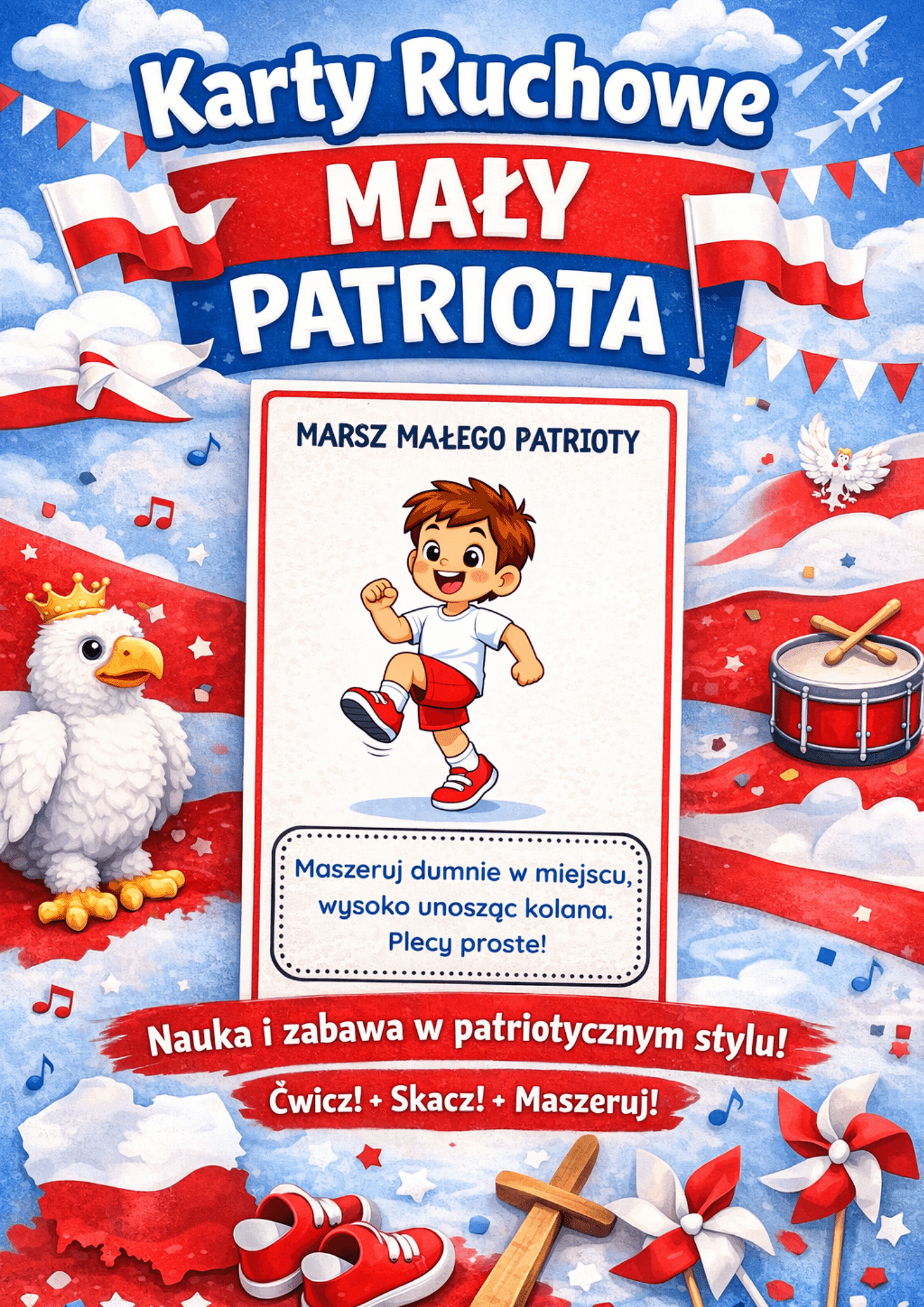 „Mały patriota” - karty ruchowe - edu - skarbnica.pl