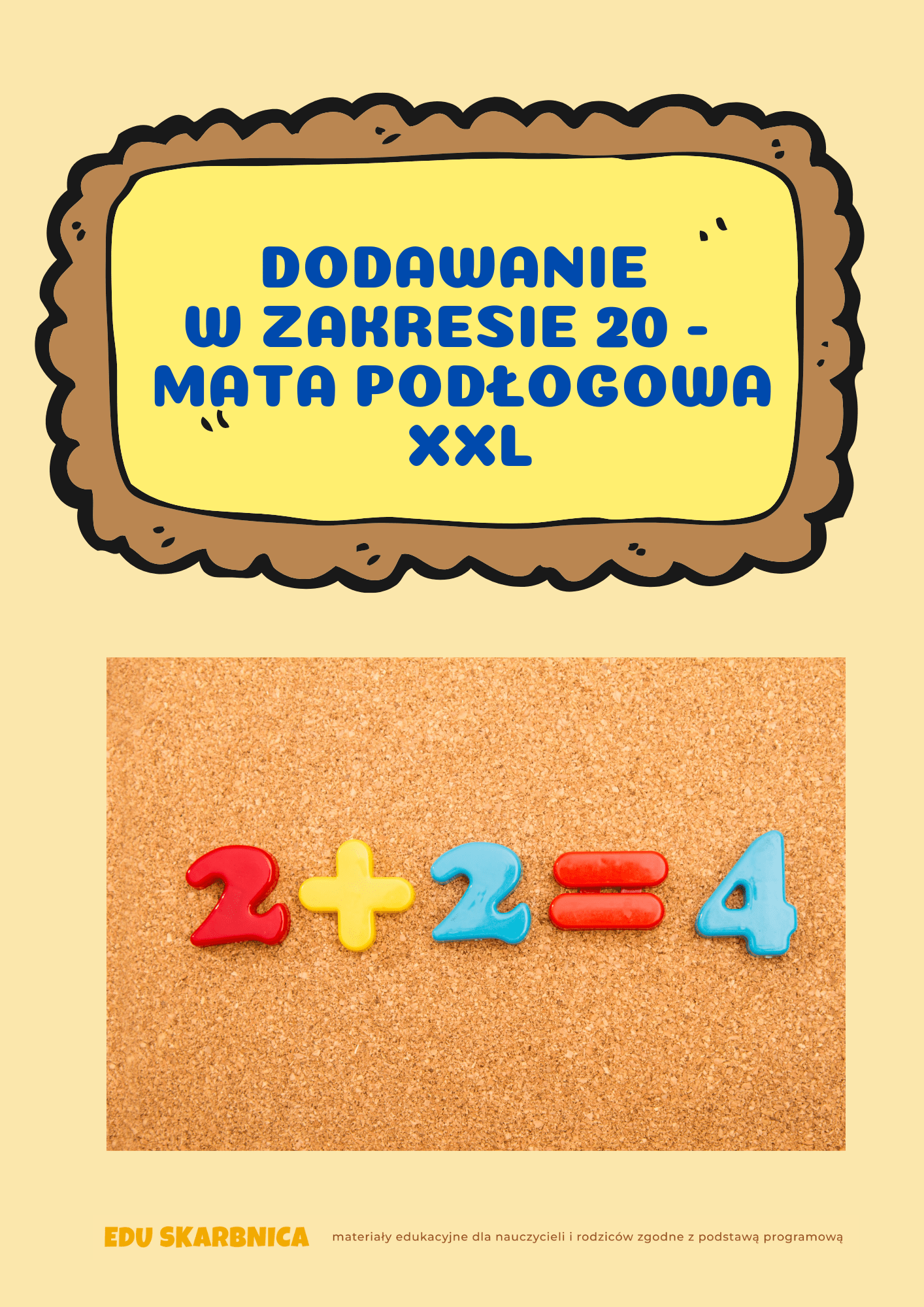 Mata podłogowa XXL - dodawanie do 20 - edu - skarbnica.pl
