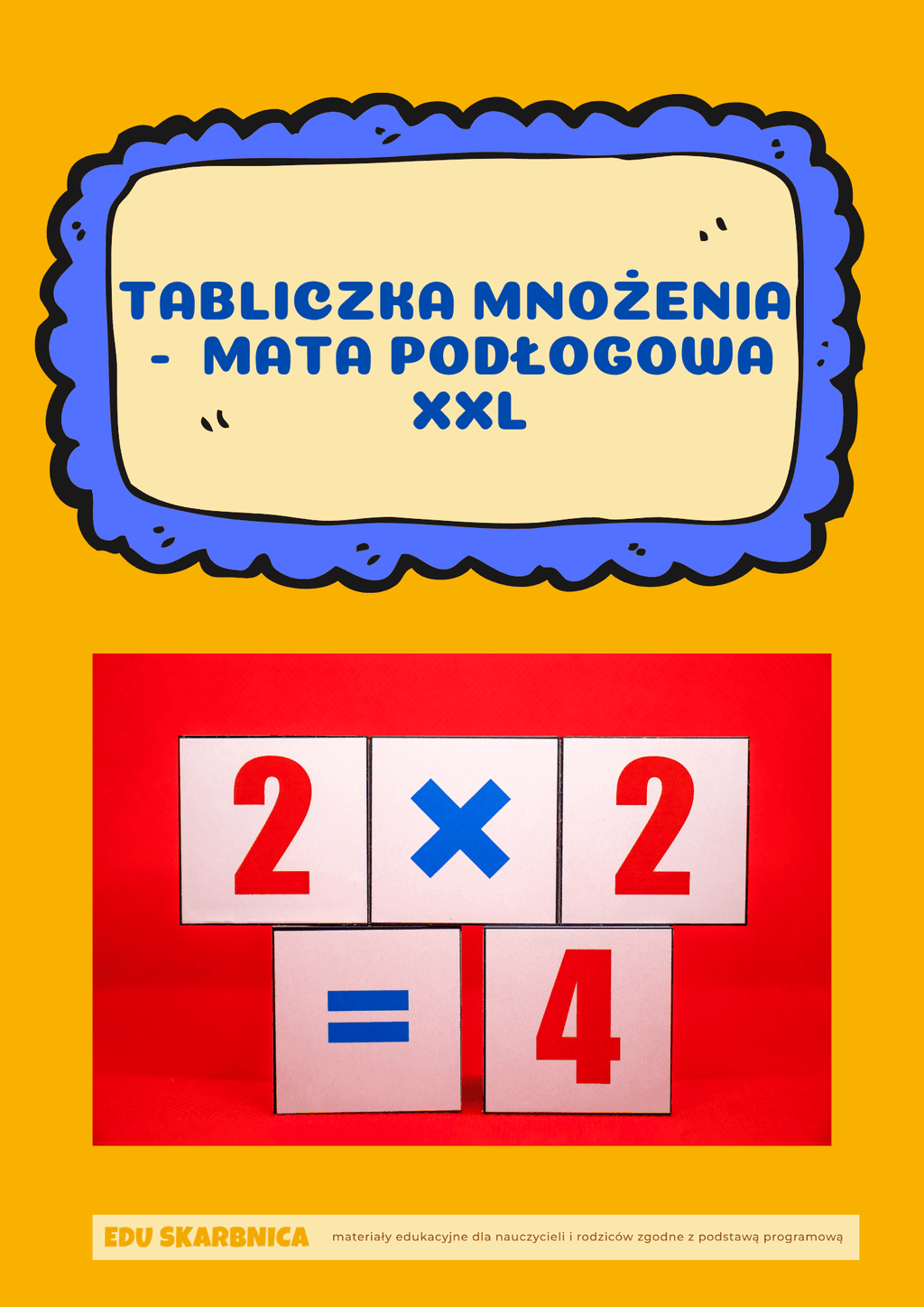 Mata podłogowa XXL - Tabliczka mnożenia - edu - skarbnica.pl