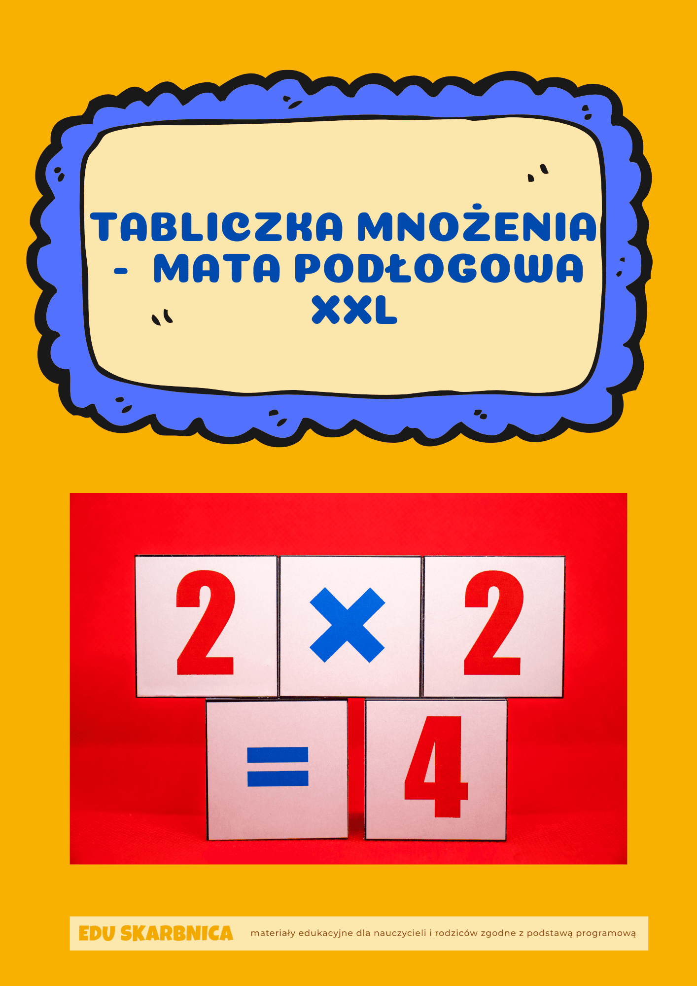 Mata podłogowa XXL - Tabliczka mnożenia - edu - skarbnica.pl