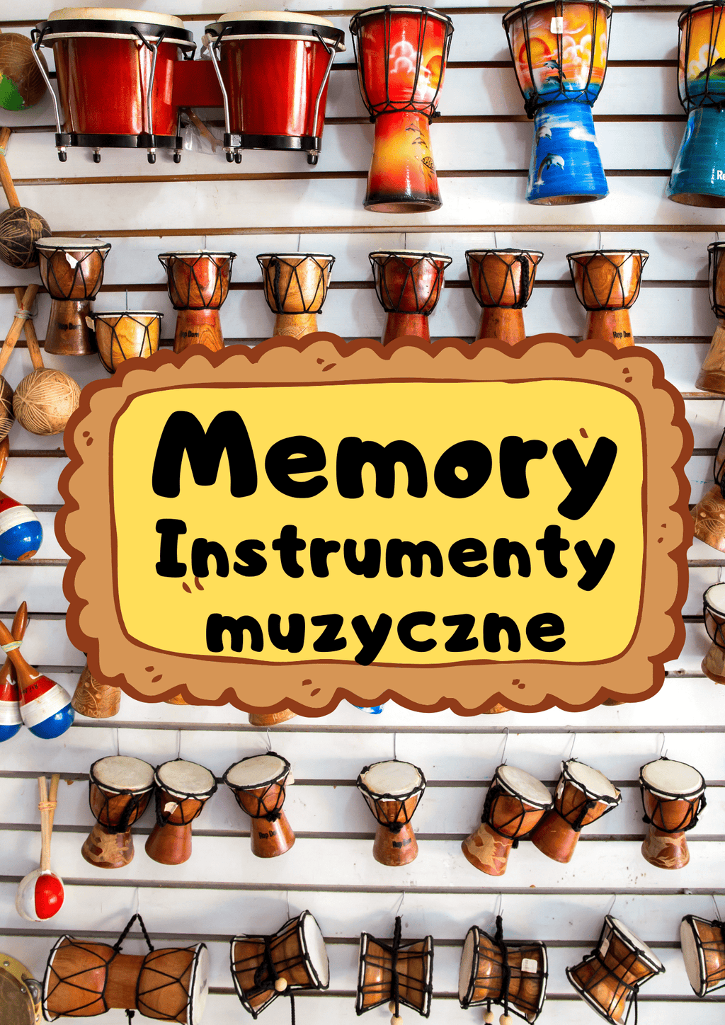 Memory gra edukacyjna dla dzieci - instrumenty muzyczne - edu - skarbnica.pl