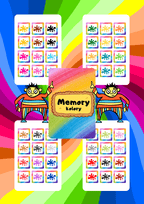 Memory - kolory gra PDF dla dzieci - edu - skarbnica.pl