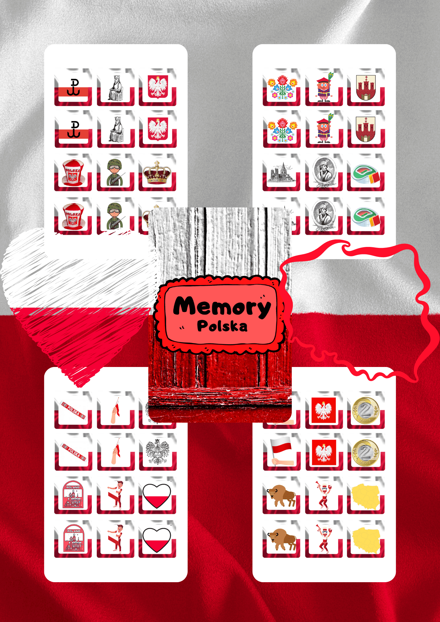 Memory - polska gra PDF dla dzieci - edu - skarbnica.pl