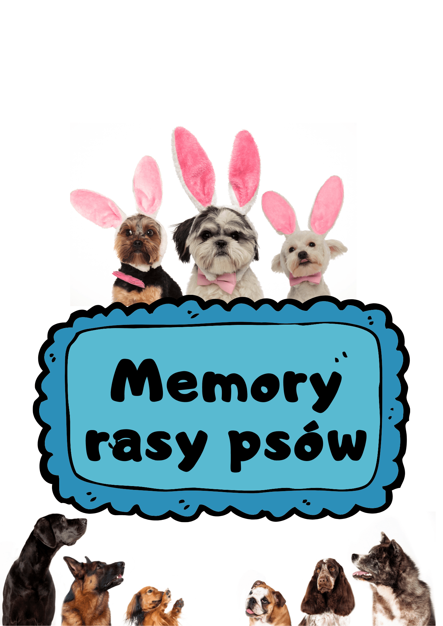 Memory - rasy psów gra PDF dla dzieci - edu - skarbnica.pl