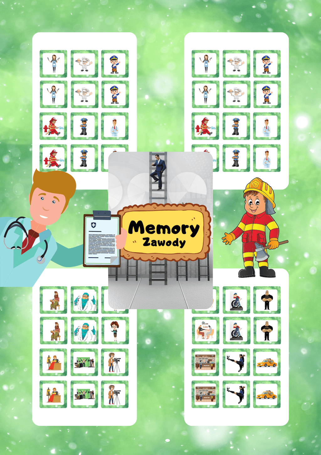Memory - zawody gra PDF dla dzieci - edu - skarbnica.pl