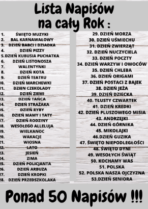 Napisy zestaw edukacyjny PDF dla dzieci - edu - skarbnica.pl