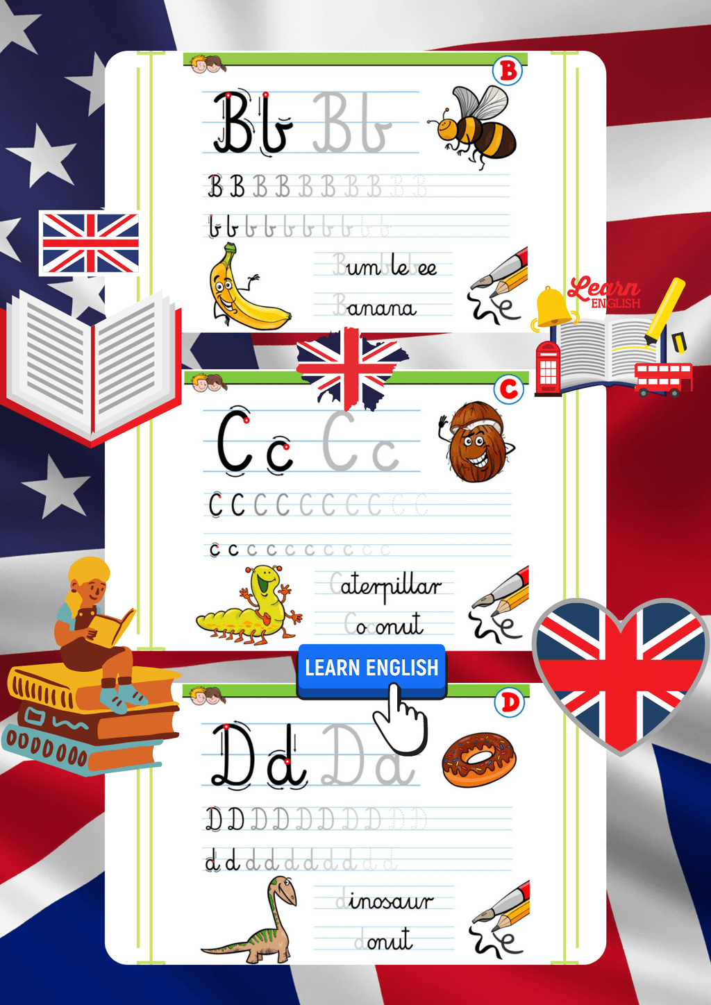 Nauka Pisania (j. angielski) My first Alphabet WorkSheets - edu - skarbnica.pl
