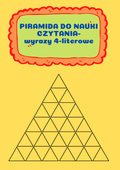 PIRAMIDA DO NAUKI CZYTANIA - wyrazy 4 literowe - edu - skarbnica.pl