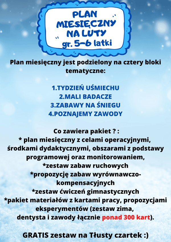 Plan miesięczny na luty - edu - skarbnica.pl