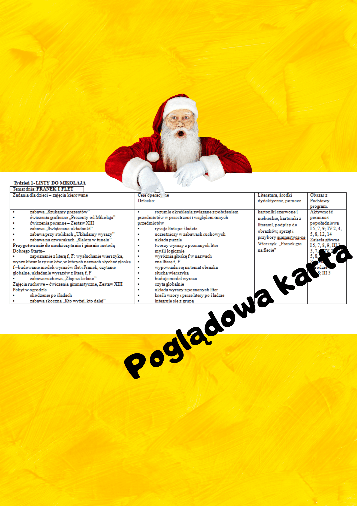 Plan miesięczny na Grudzień - zimowe - edu - skarbnica.pl