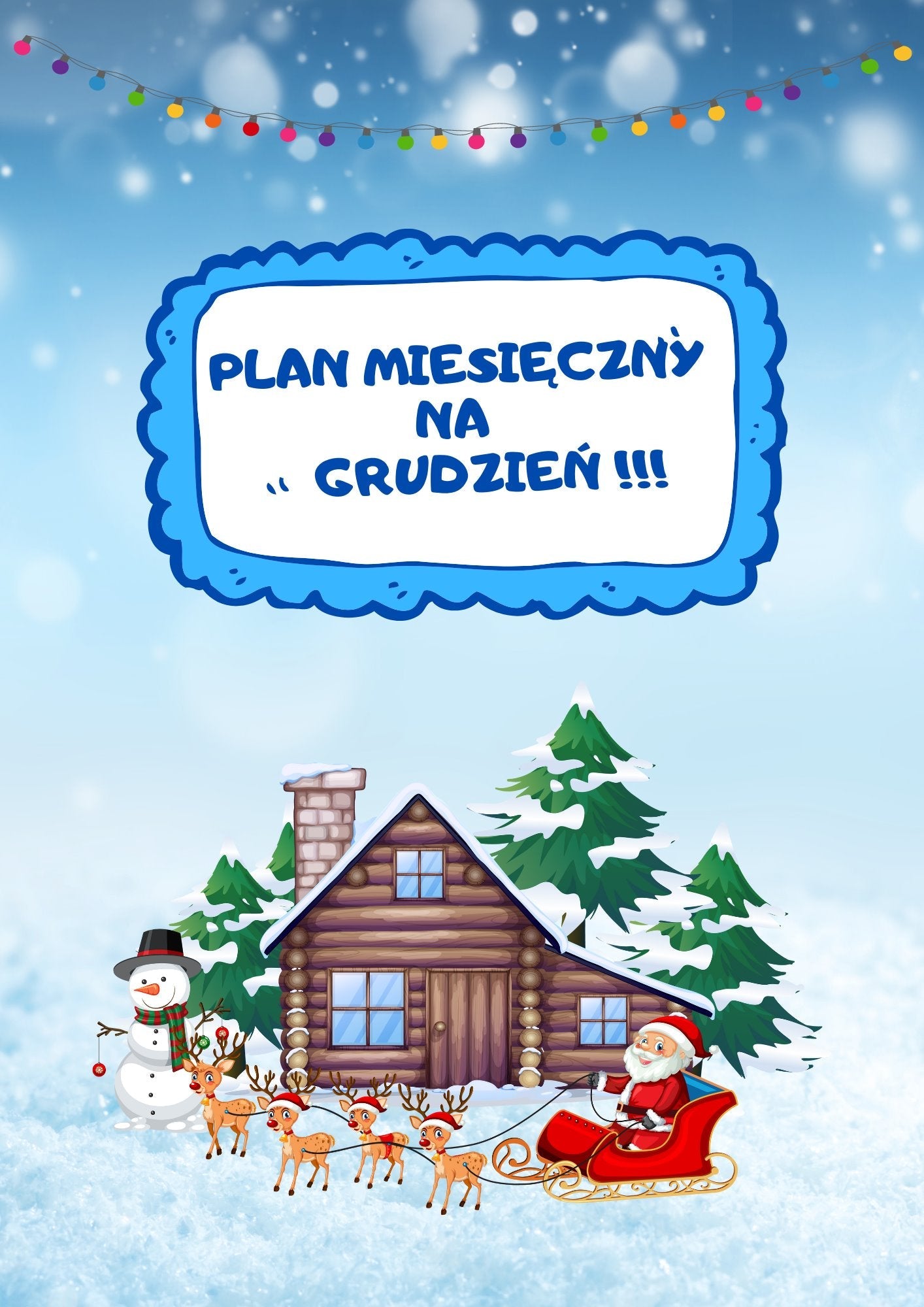 Plan miesięczny na Grudzień - zimowe - edu - skarbnica.pl