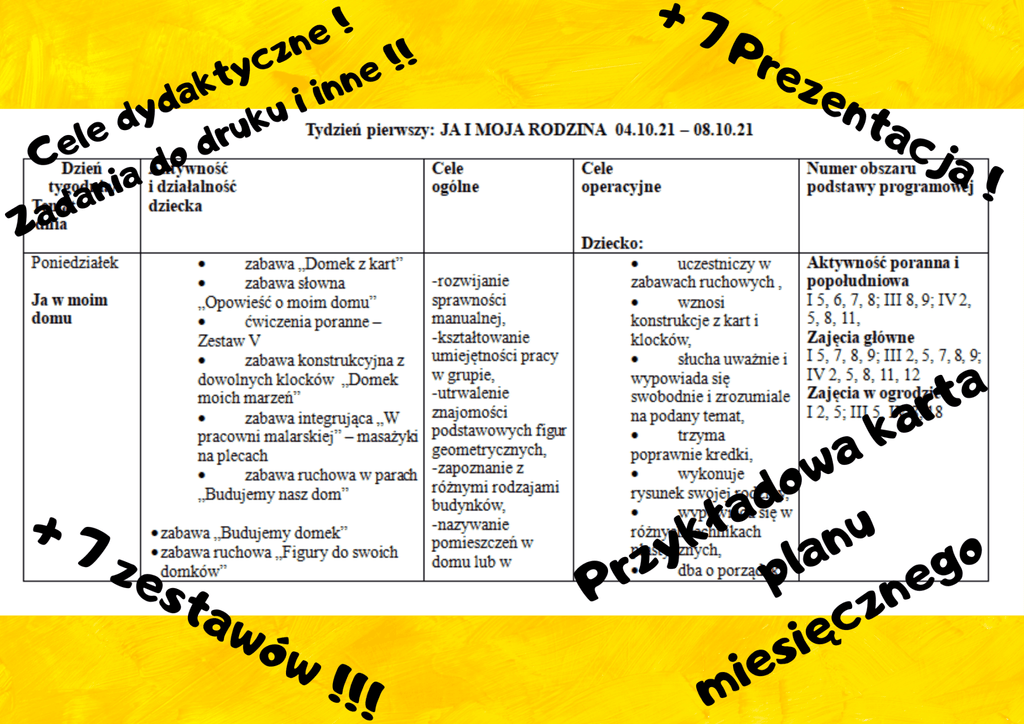 Plan miesięczny na Październik - edu - skarbnica.pl
