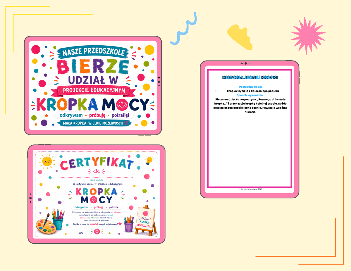 „Kropka mocy- odkrywam, próbuję, potrafię”- projekt edukacyjny