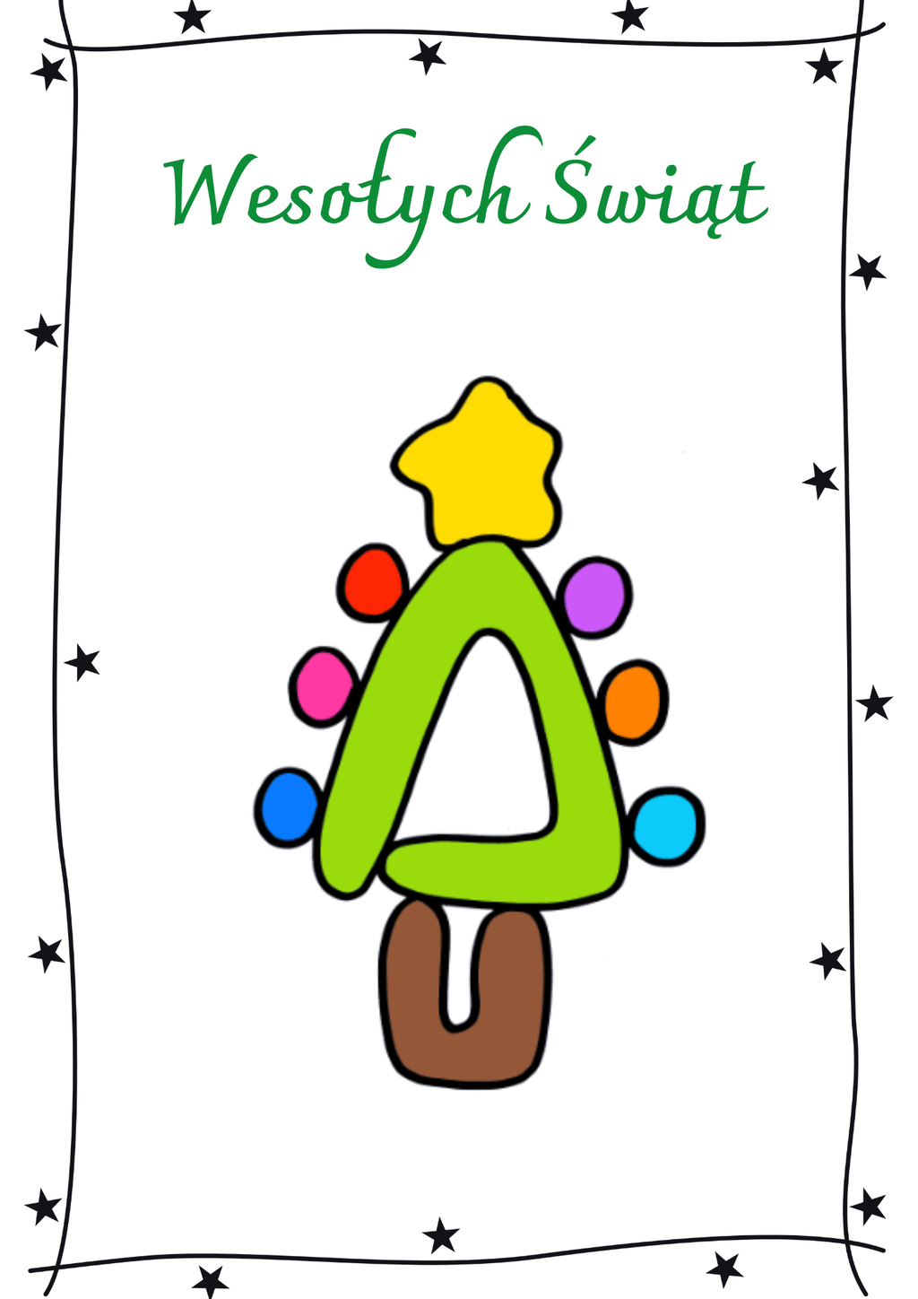 Karty do wyklejania - Boże narodzenie - edu - skarbnica.pl